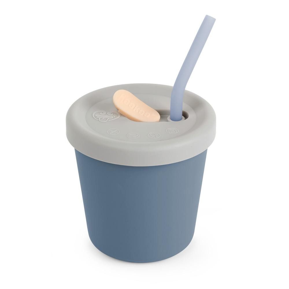 Haakaa Tasse Kinder Trinkbecher mit Röhrchen, Kindertasse, Trinkbehälter, Geeignet für Kinder mit 6 Monaten und älter.
