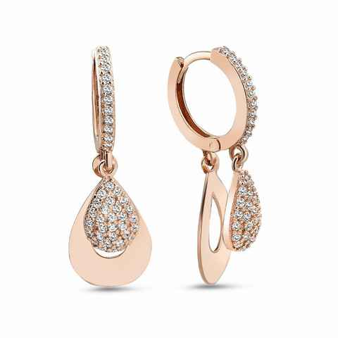 dKeniz Paar Ohrhänger 925/- Sterling Silber rosévergoldet Eleganz Ohrring