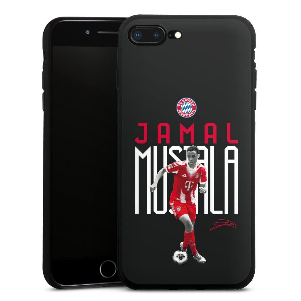 DeinDesign Handyhülle FC Bayern München Jamal Musiala Offizielles Lizenzprodukt, Apple iPhone 7 Plus Silikon Hülle Bumper Case Handy Schutzhülle