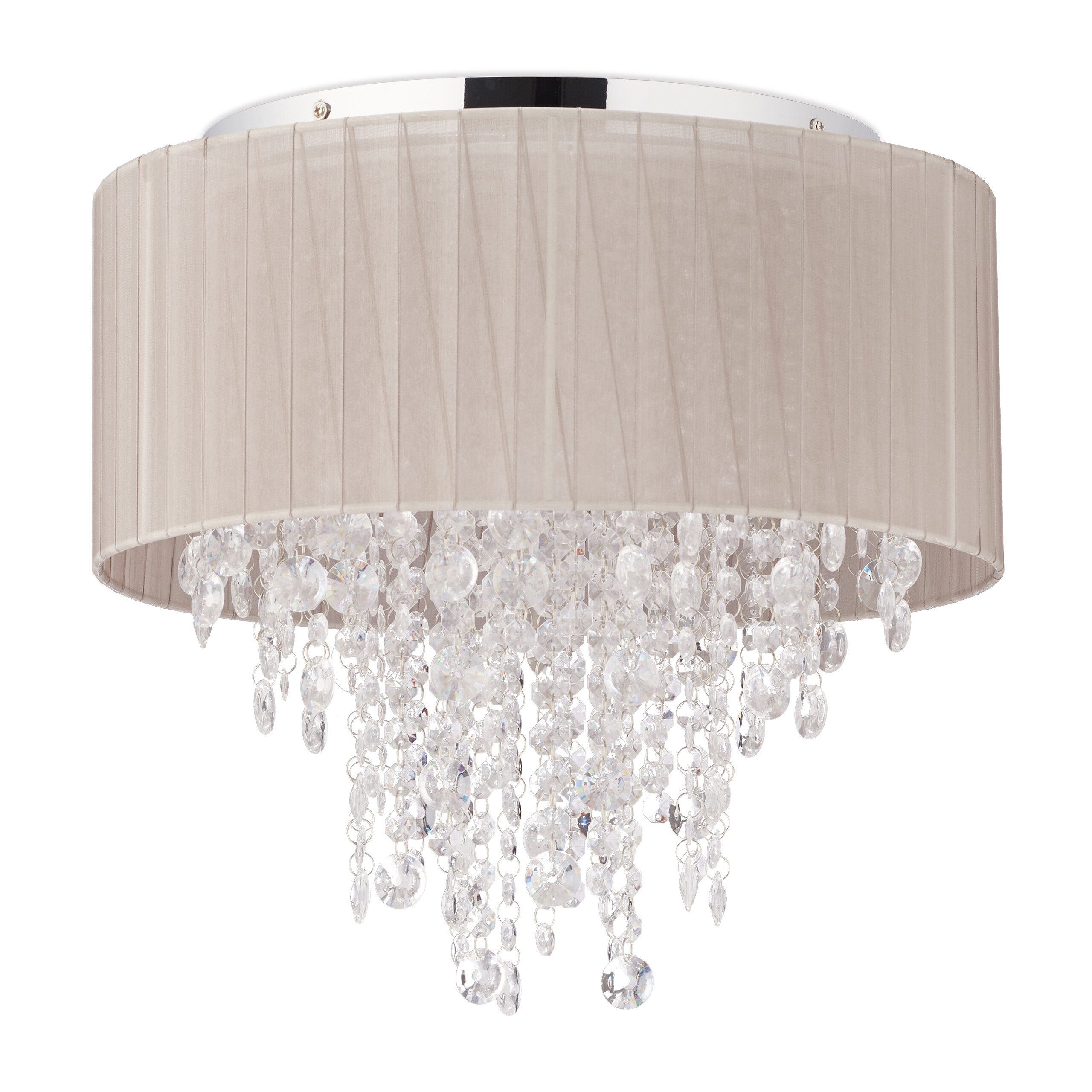 relaxdays Deckenleuchte Deckenlampe Organza Kristall günstig online kaufen