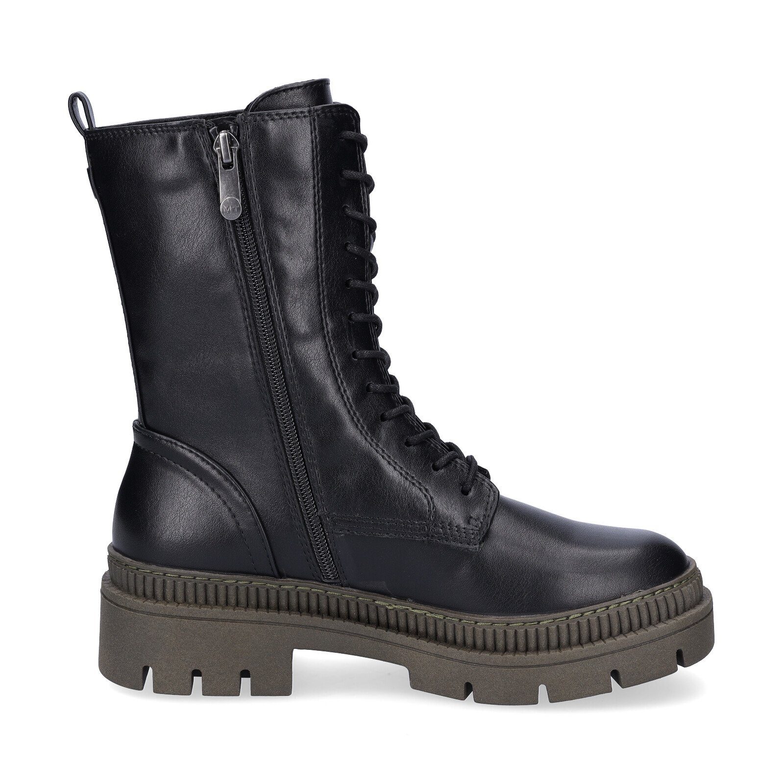 MARCO TOZZI Marco Tozzi Damen Schnürboot schwarz khaki Schnürboots