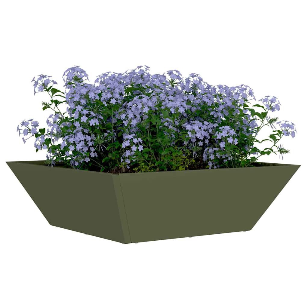vidaXL Blumentopf Garten Schüssel Pflanzer Olivgrün günstig online kaufen