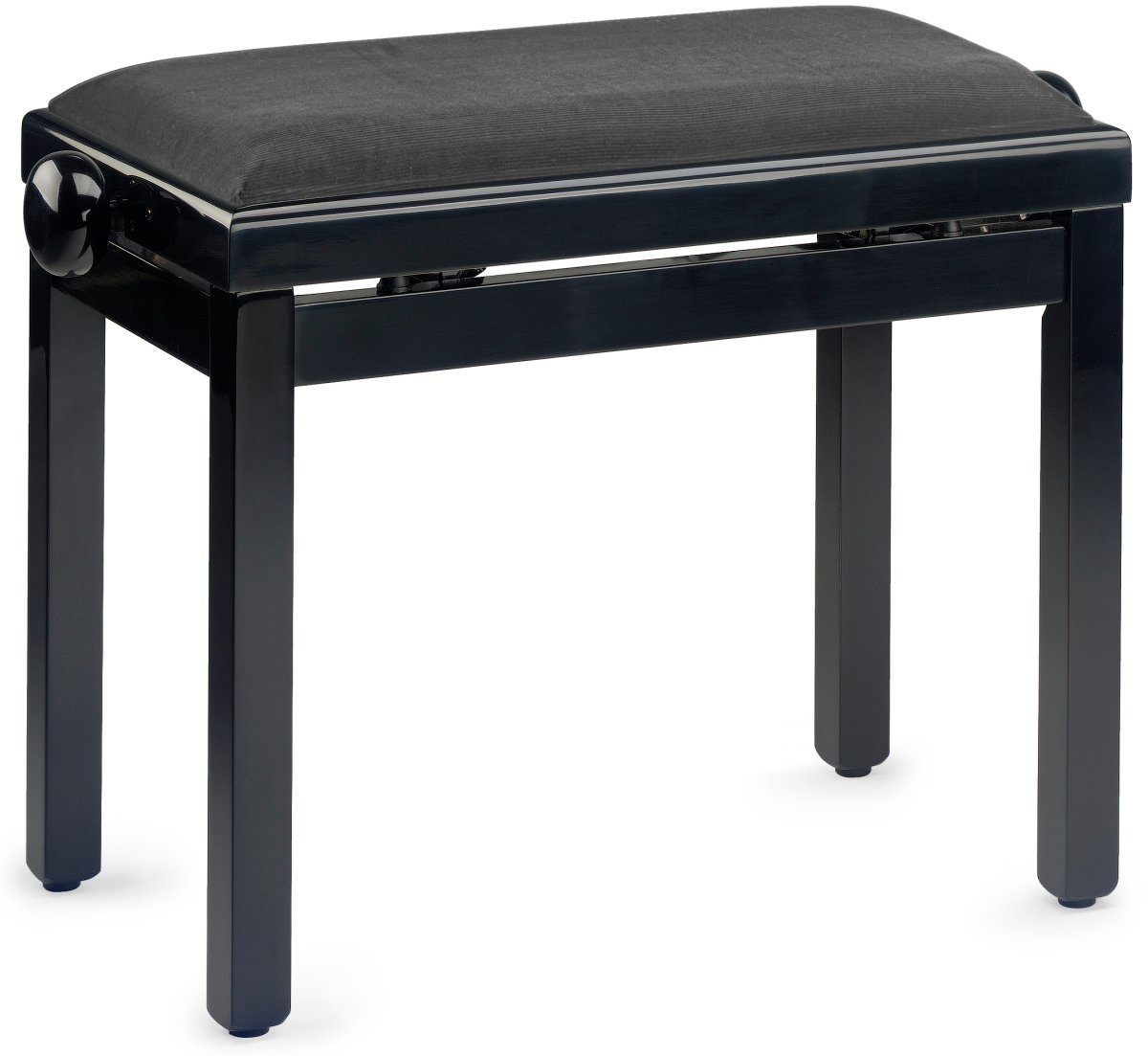 Stagg Klavierbank Klavierbank in Schwarz poliert mit schwarzem Stoffbezug