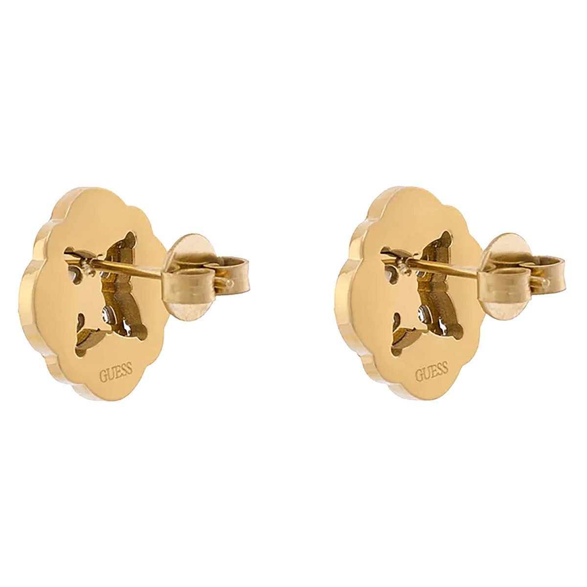 Guess Paar Ohrstecker JUBE05504JWYGT/U, für Damen Leaf Goldfarben