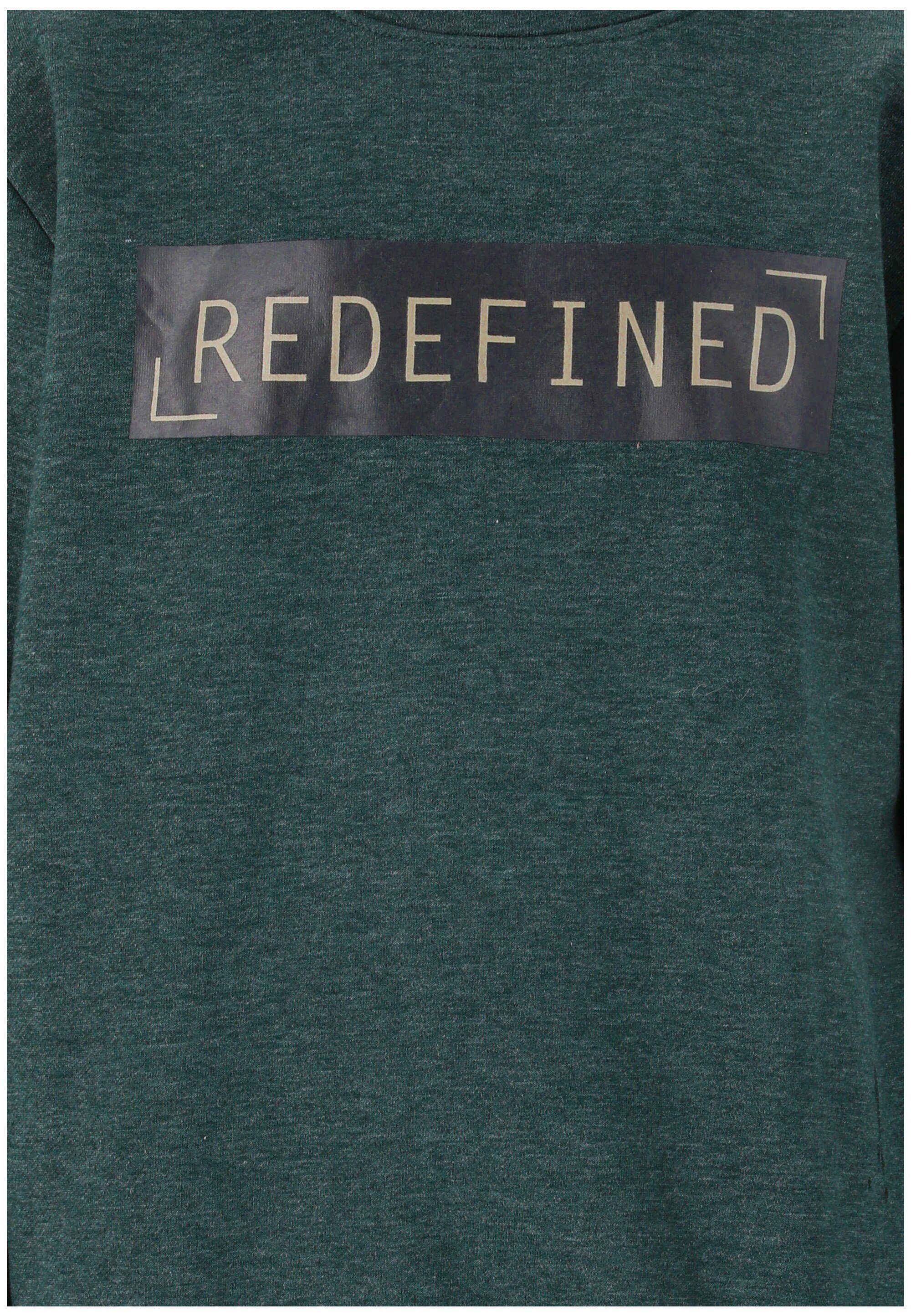 Sweeny mit trendigem dunkelgrün Frontprint CRUZ Sweatshirt