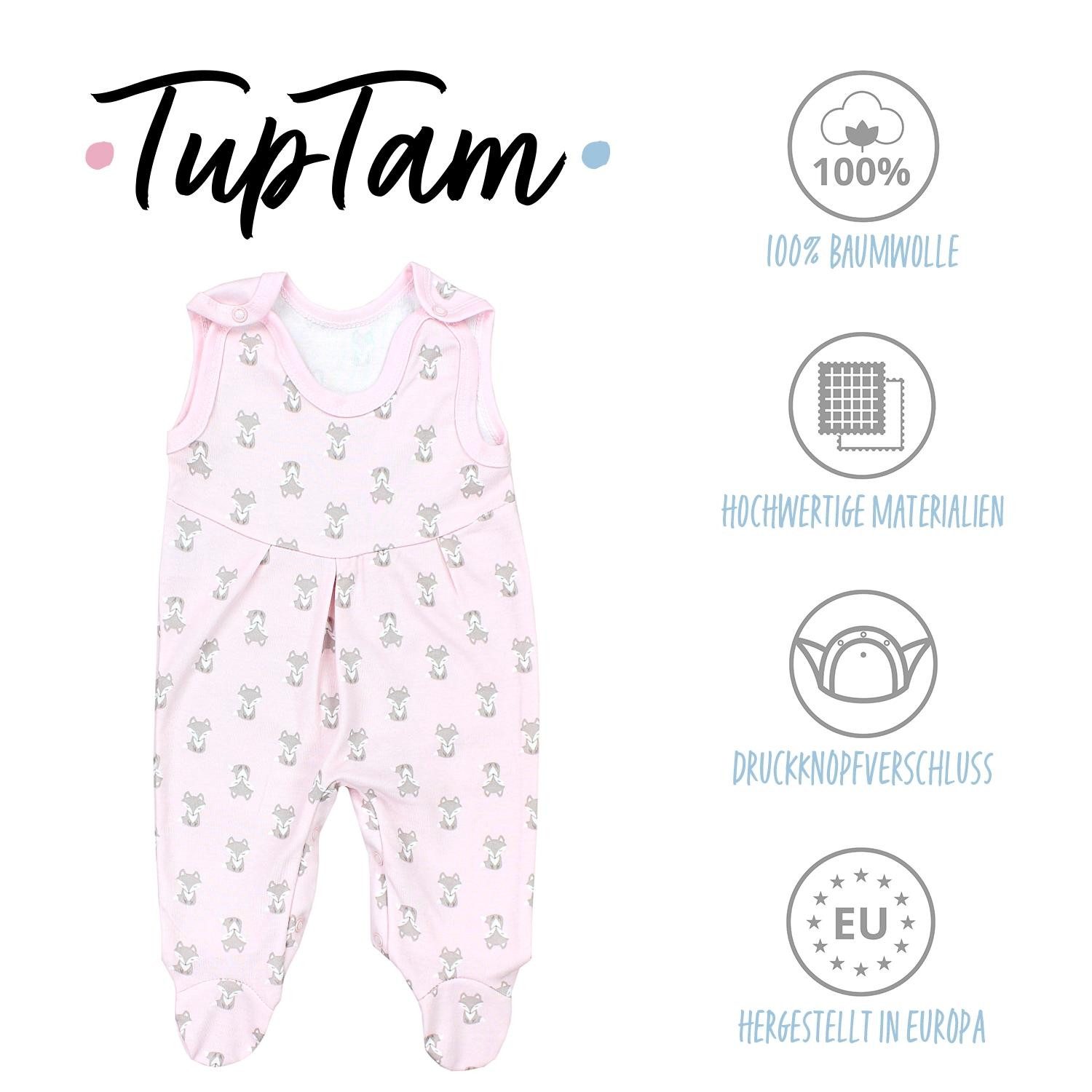 TupTam Strampler TupTam Baby Mädchen Strampler mit Fuß 3er Pack