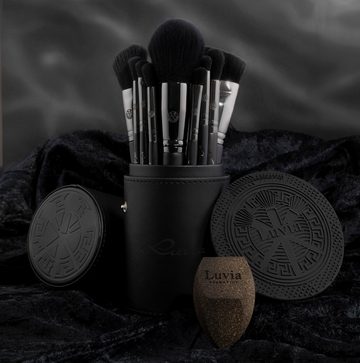 Luvia Cosmetics Kosmetikpinsel-Set »Prime Vegan Pro Black Edition«, 15 tlg.