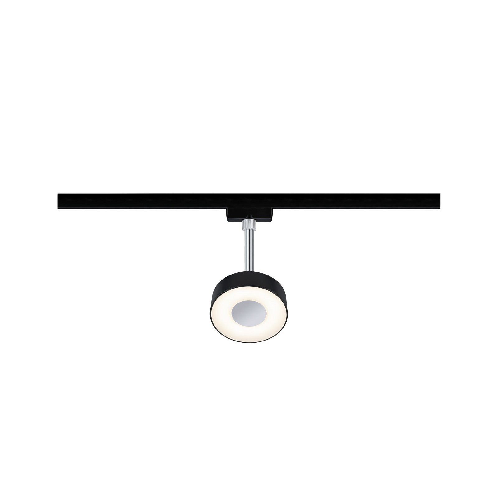 Paulmann Schienensystem-Leuchten URail Schienenspot Circle 152lm 5W 2700K 230V Schwarz matt, (1-tlg), dimmbar, Einzelspot