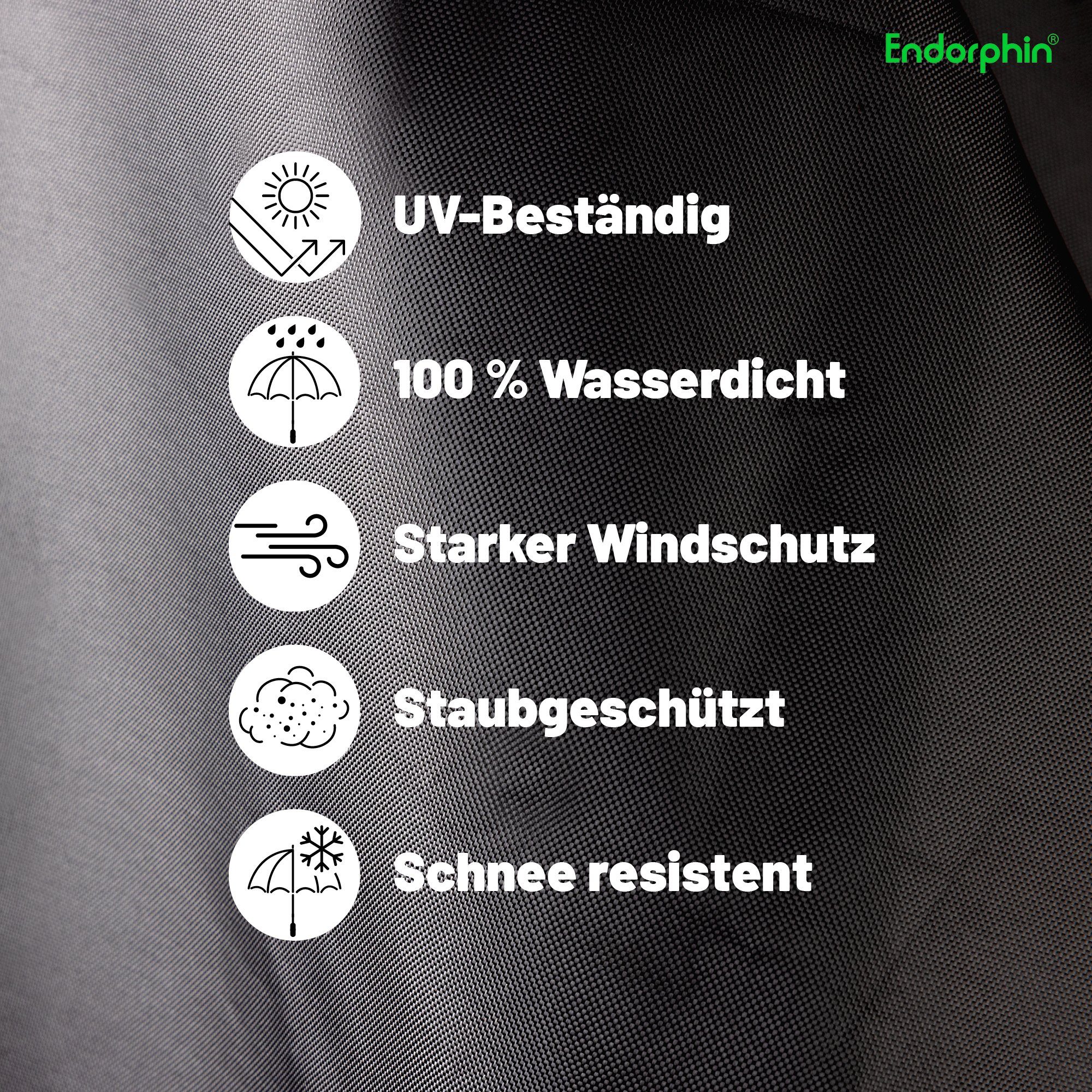 Endorphin Gartenmöbel-Schutzhülle ® Regenabdeckung für Hängesessel Twin (Einzeln) – Bild 3 von 5