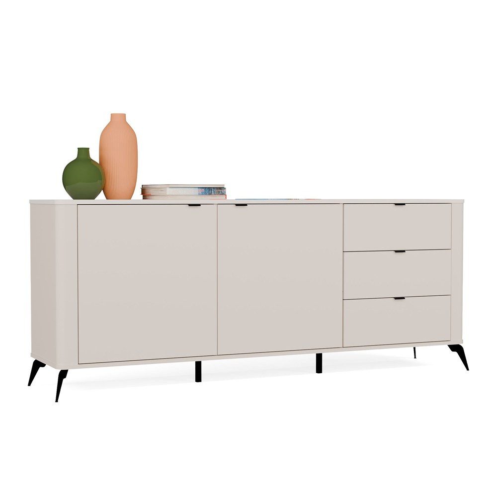 ibonto Kombikommode Sideboard Kommode 183 cm, 2 Türen, 3 Schubladen, Soft-Close