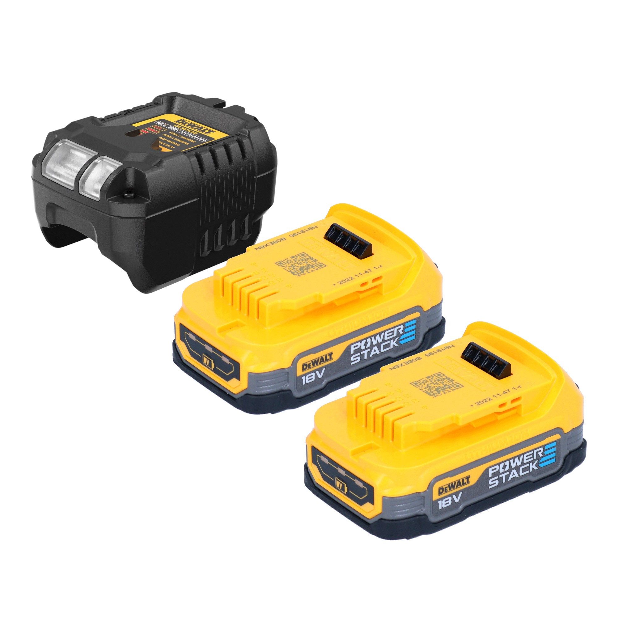 DeWalt Werkstattpresse DCGG 571 E2K Akku Fettpresse 18 V + 2x Powerstack Akku 1,7 Ah