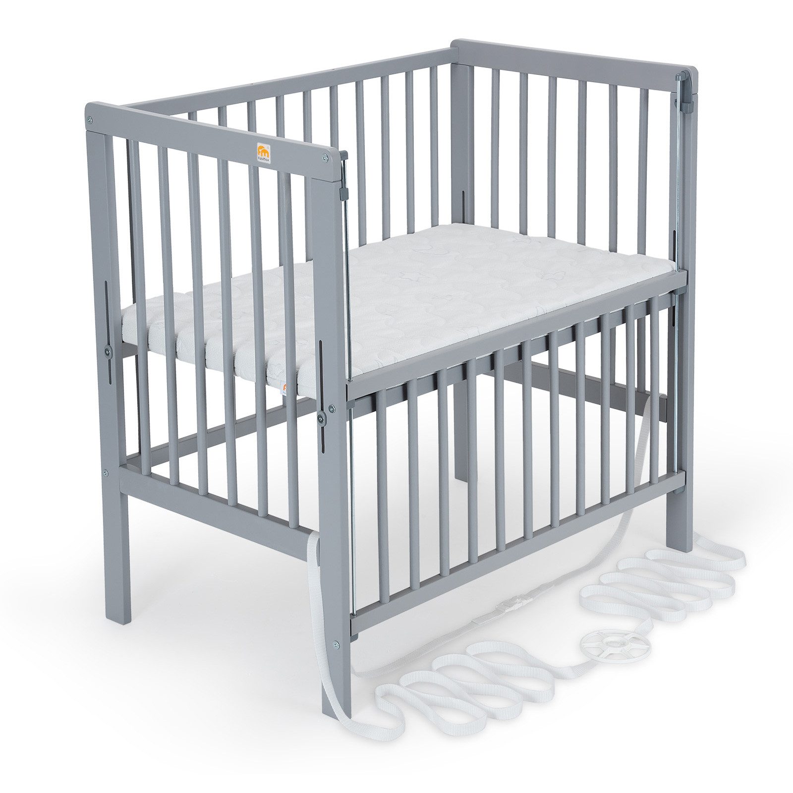 FabiMax Beistellbett Flex grau, 2in1, Beistellbett günstig online kaufen