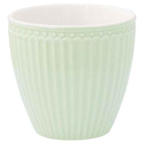 Greengate Becher Alice Latte Cup pale green 0,25 l, Porzellan