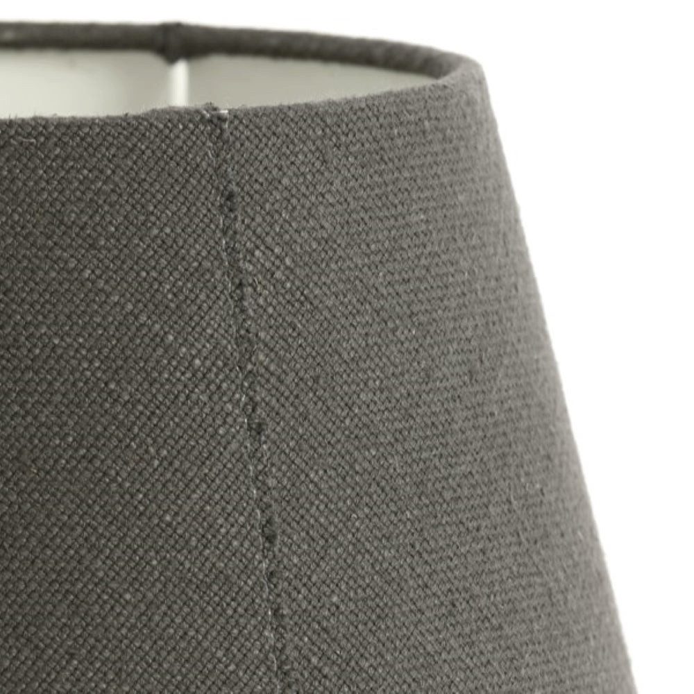 Dirk Davids Leuchten GmbH Lampenschirm Lampenschirm für Tischleuchte Rund Leinen Anthrazit Grau 30-19-17 cm