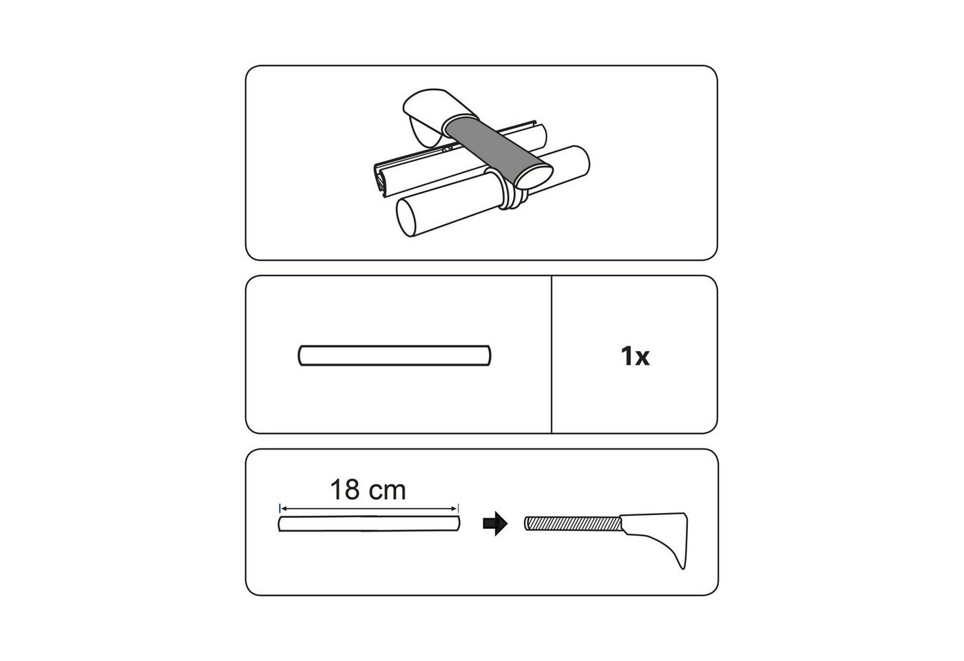 Trägerverlängerung »Verlängerung für Universalträger«, GARDINIA, (1-St), Einzelprogramm Chicago 20 mm-kaufen