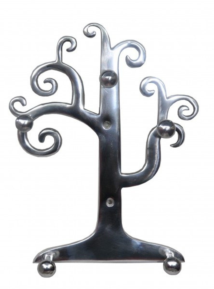 Casa Padrino Dekoobjekt Designer Wandschlüssel und Halsketten Halter aus Aluminium, Höhe 29 cm, Breite 24 cm - Schlüsselhalter Wandschlüsselanhänger