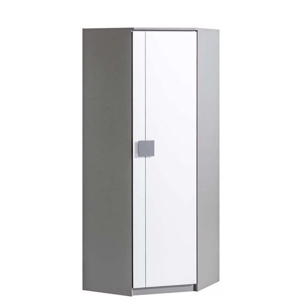 Xlmoebel Eckkleiderschrank Eckschrank in Grau mit elegantem Design und hochwertiger Verarbeitung (1-St., Eckkleiderschrank) Hergestellt in Europa