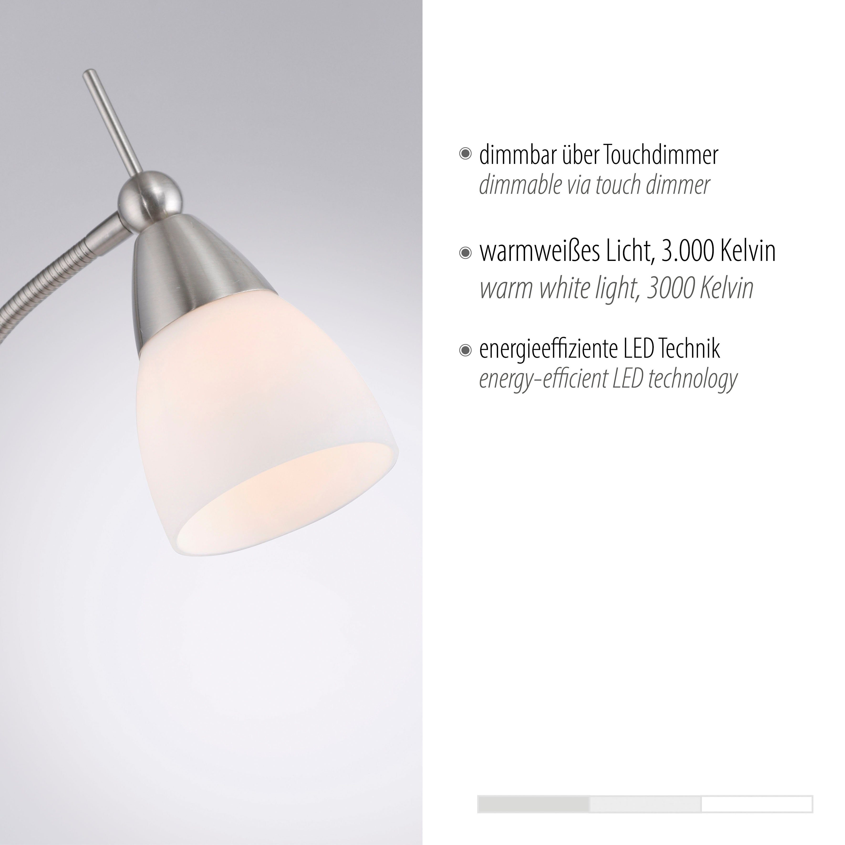 Paul Neuhaus Stehlampe PINO, LED wechselbar, Warmweiß, 3-Stufen  Touchdimmer, Flexibel verstellbar