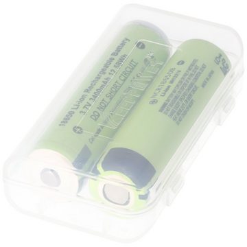 Keeppower Keeppower Box für 2x 18650 transparent M3, nur geeignet für Akku bis Batterie