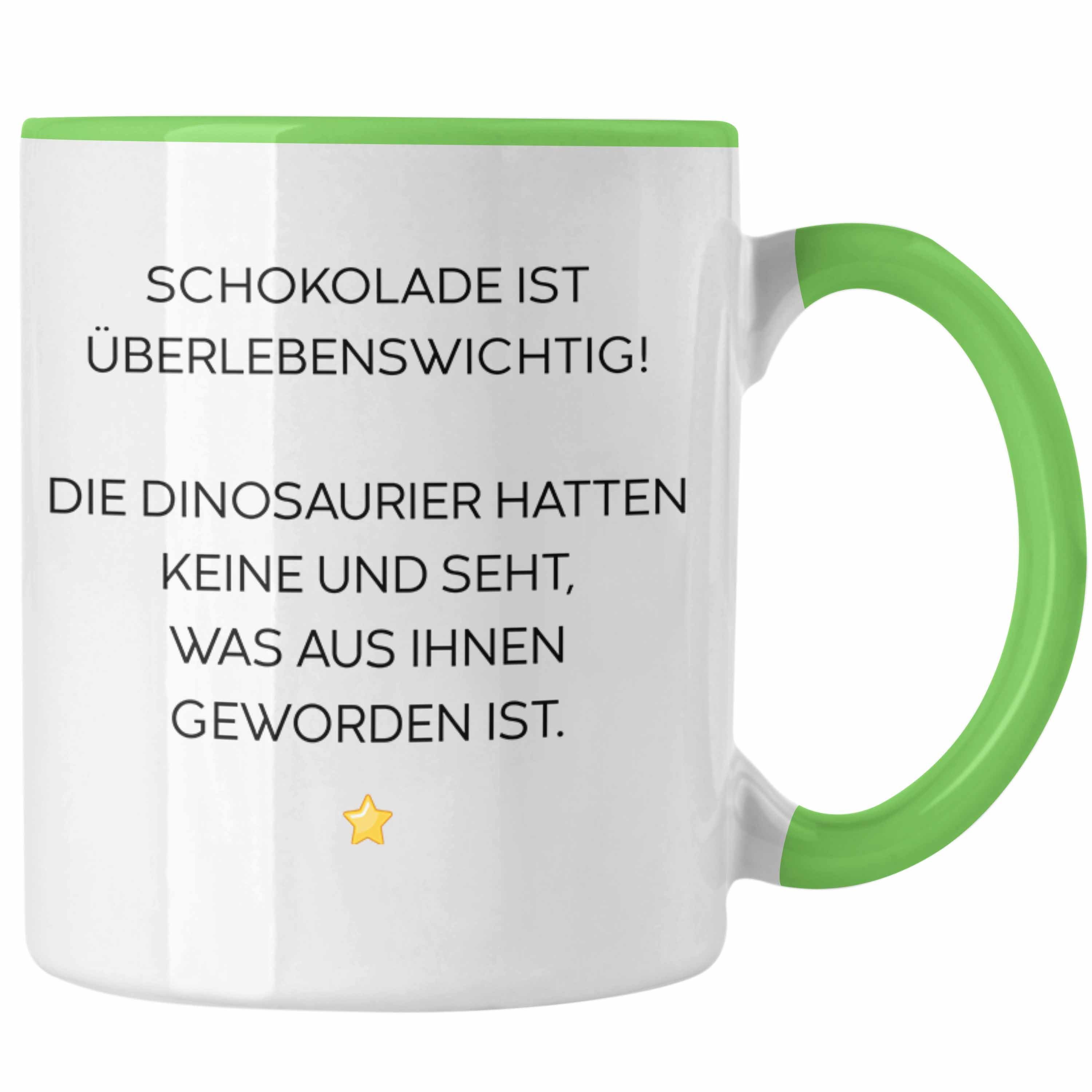 Trendation Tasse Trendation - Lustige Tasse mit Spruch für Frauen Männer Arbeit Büro Lustig Tassen Becher mit Sprüchen Kollegin Geschenk Sarkasmus Schokolade Grün