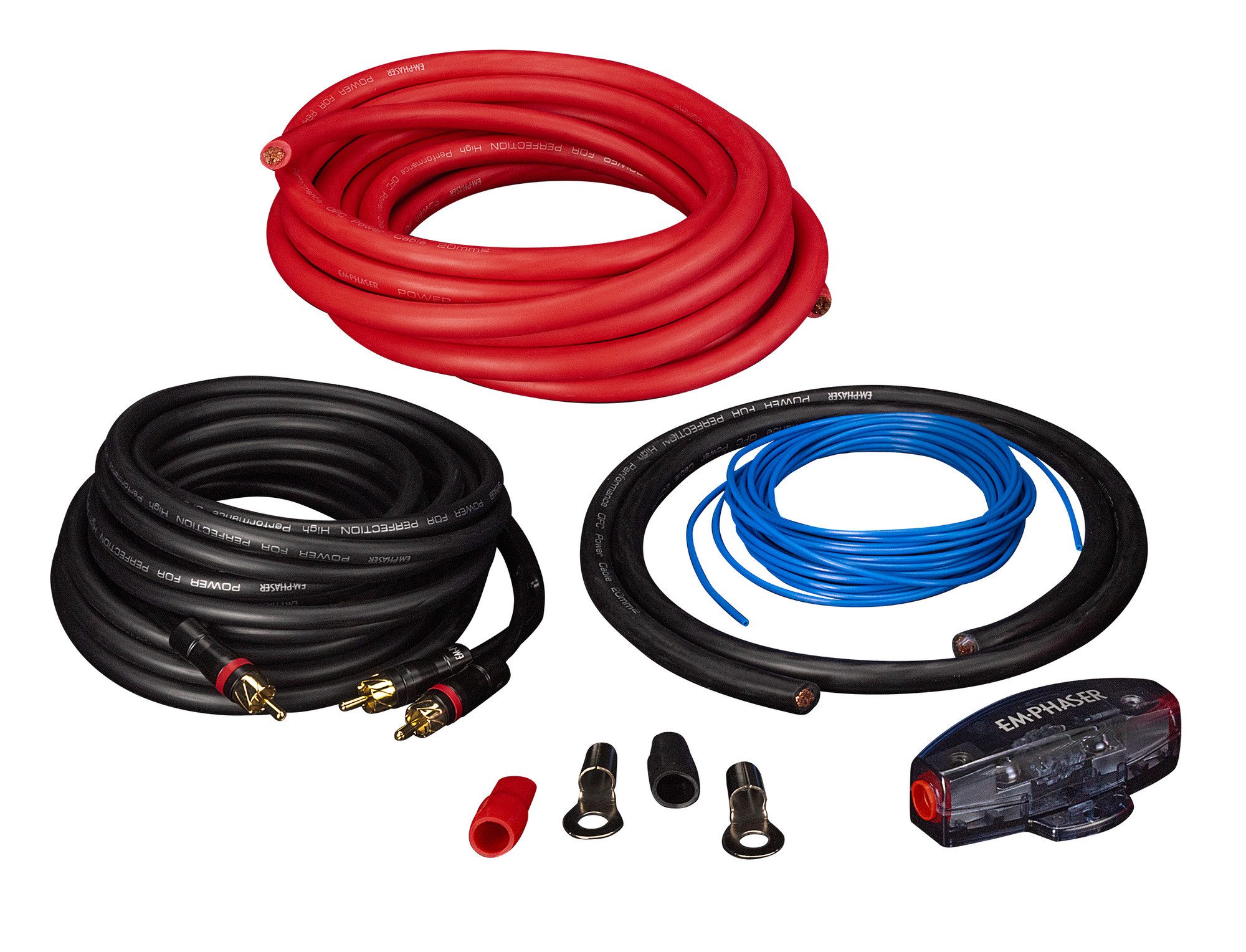Emphaser ESP-RP20 20mm² Powerkabelset aus KUPFER mit Cinchkabel 5m Audio-Kabel