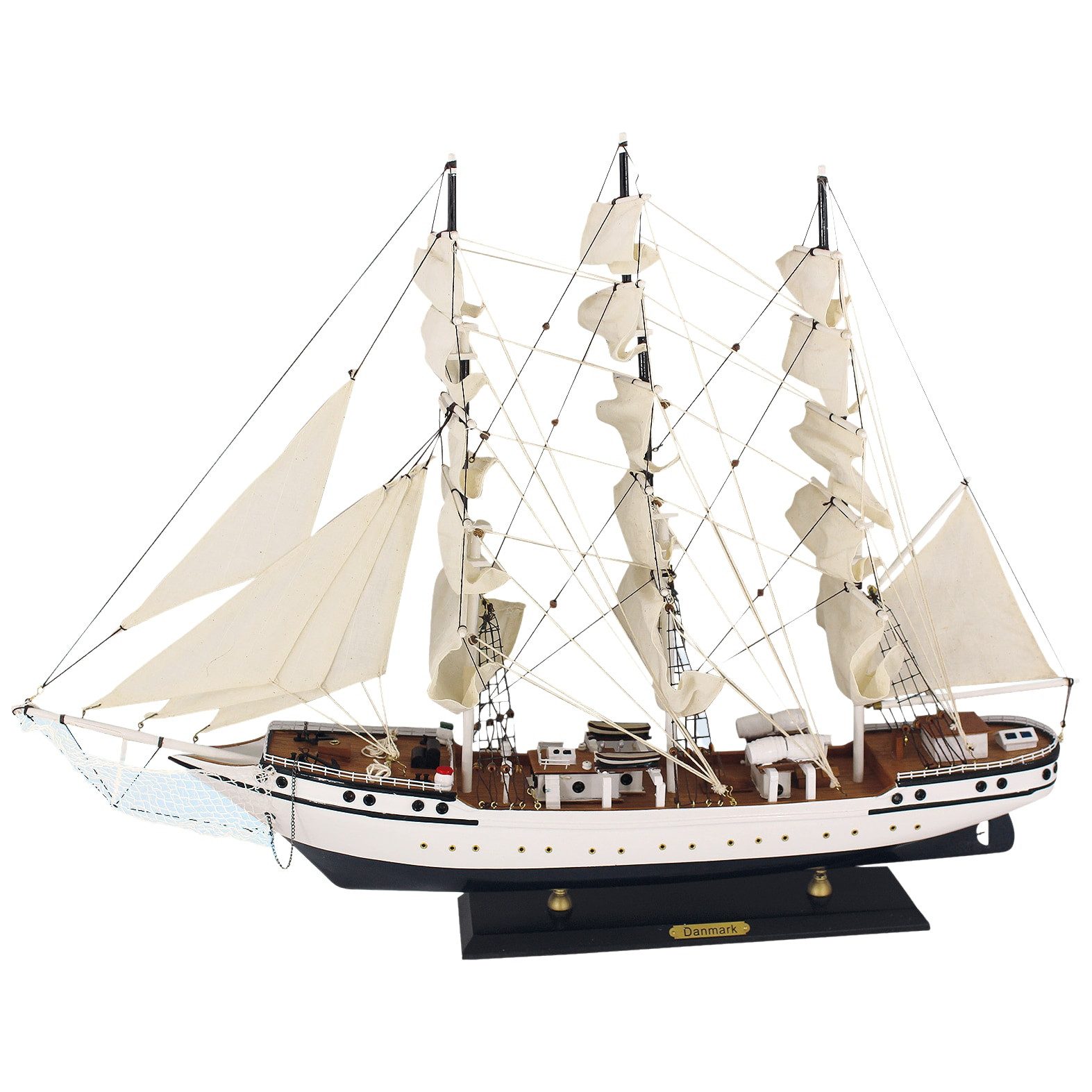 Dekoobjekt Segelschiff Danmark Modellschiff Segelschulschiff Holz Schiff - kein B