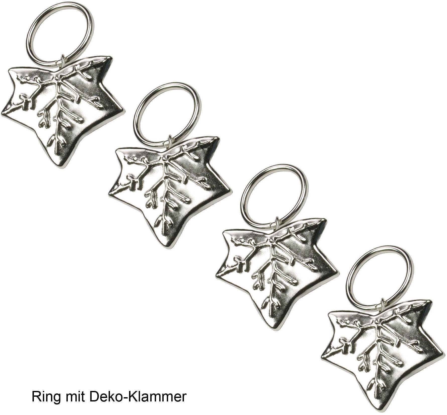 Liedeco Gardinenring Blatt, Gardinenstangen, (Packung, 4-St., günstig online kaufen