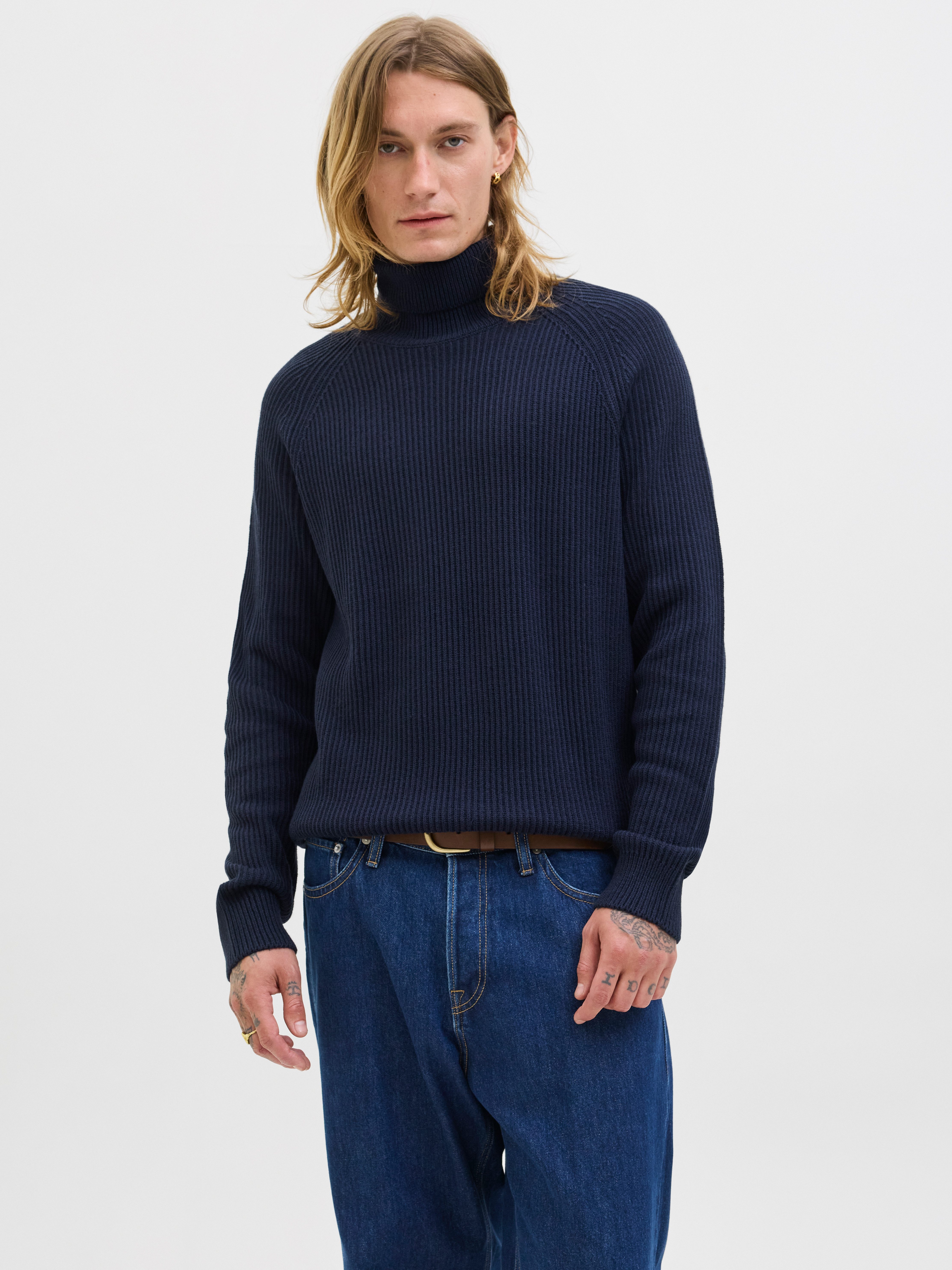 Jack & Jones Rollkragenpullover JJPANNEL KNIT ROLL NECK AW25 günstig online kaufen