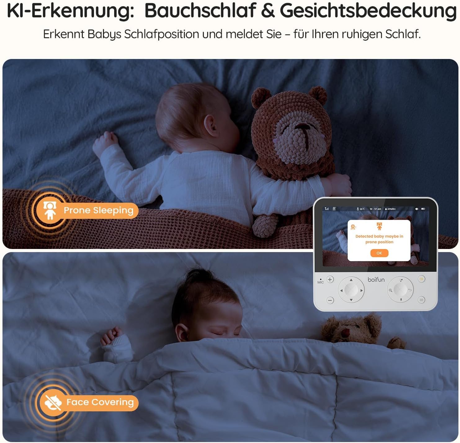 Boifun 5.5" 4MP Babyphone - Bild 5