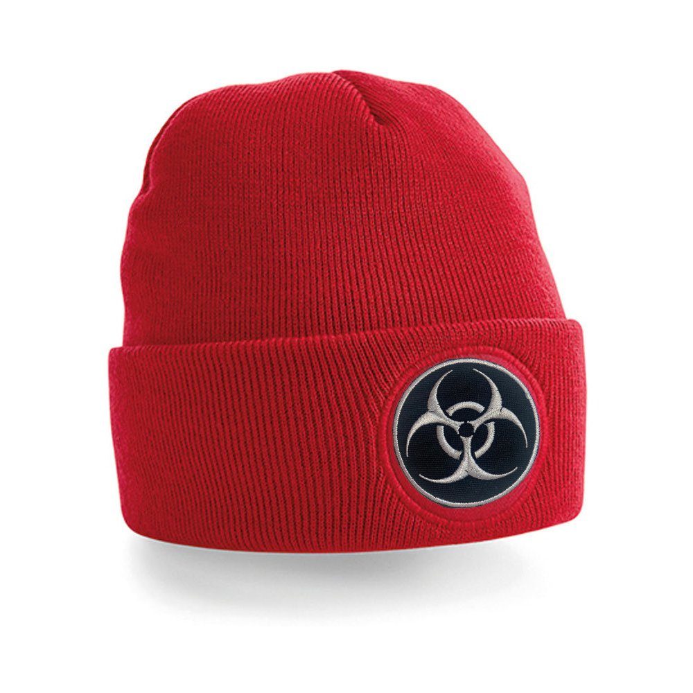 Blondie & Brownie Beanie Mnisex Mütze Beanei Biohazard Gefahrengut Giftig Apokalypse Stick Rot