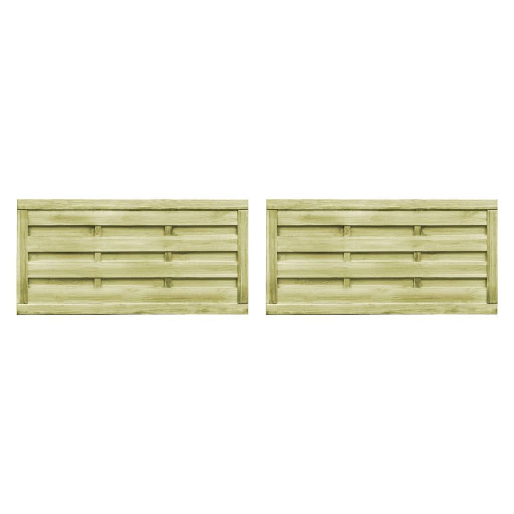 vidaXL Gartentor, Gartentüre 2 Stk. Imprägniertes Kiefernholz 150x75 cm Grün