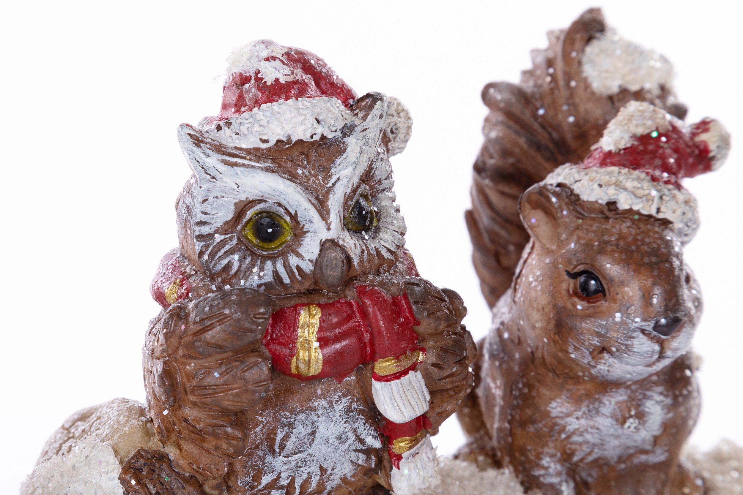 Wohnando Dekofigur Weihnachtsgruß von den Perfekte 'Frohes Botschaft Fest' Waldtieren: –
