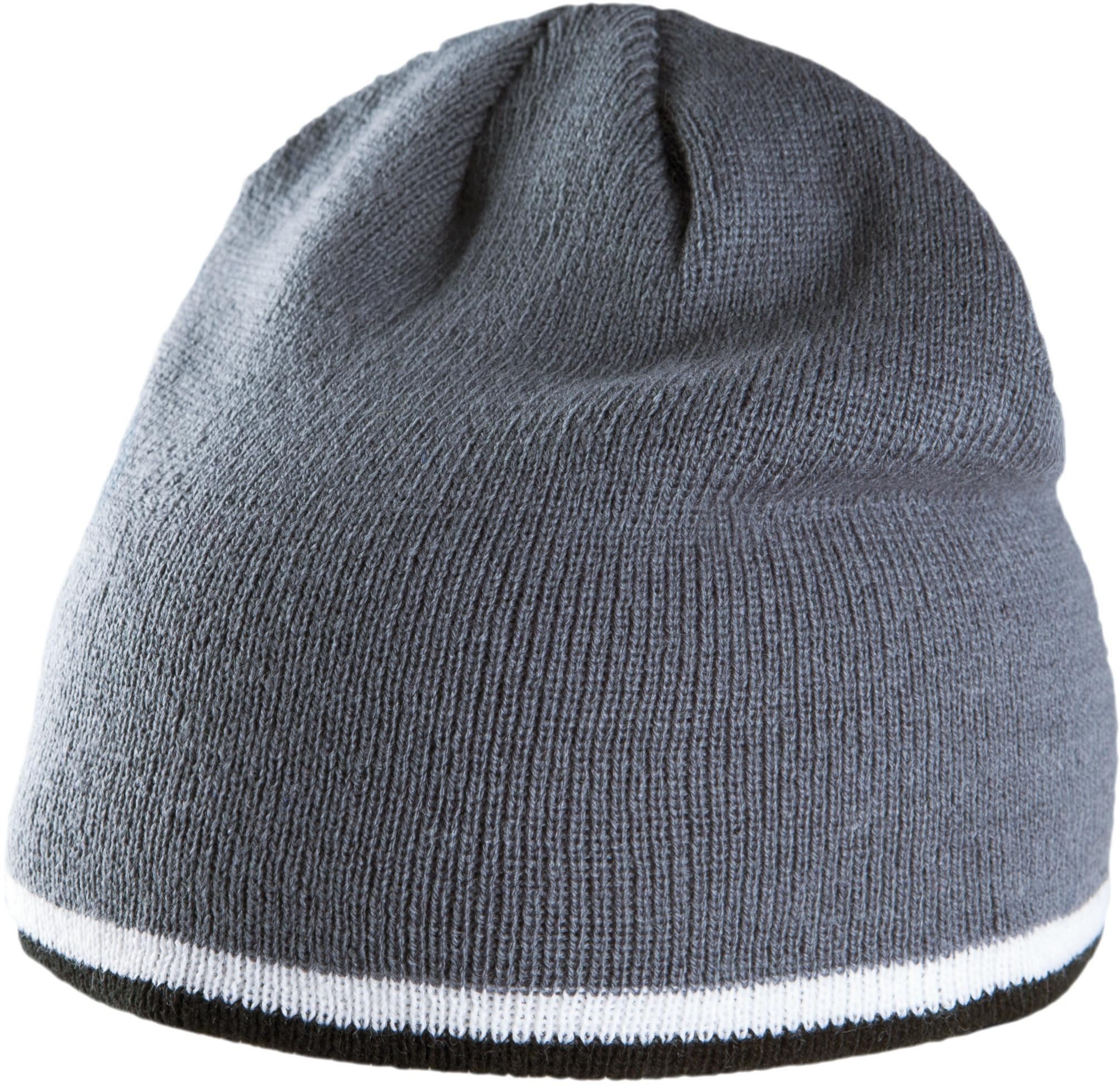 Bommelmütze Beanie Mütze mit Kontrastrand