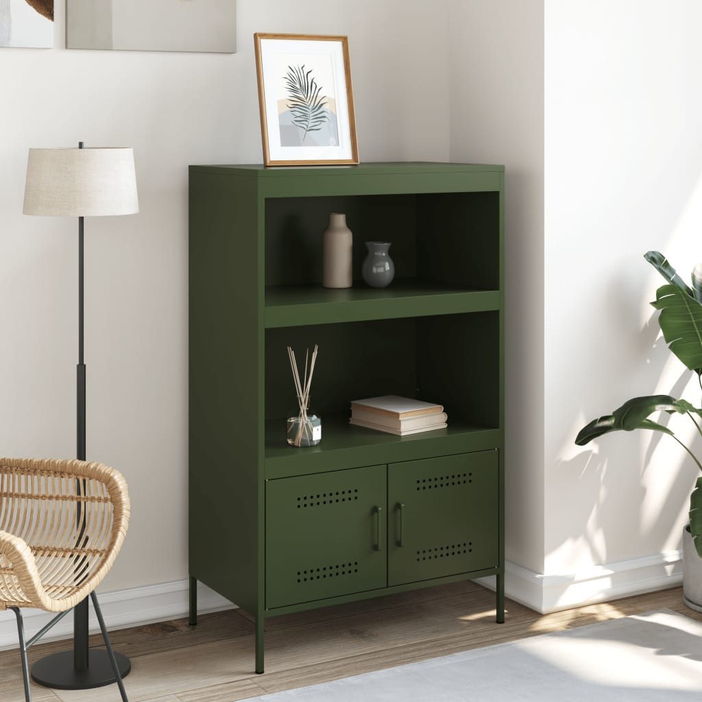 vidaXL Highboard Highboard Olivgrün 68x39x113 cm günstig online kaufen
