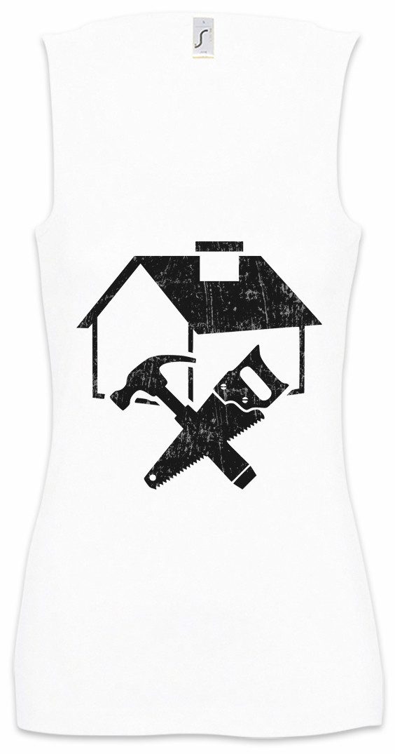 Tanktop House Builder Ärmelloses Damen T-Shirt Housebuilder Maurer Zimmermann