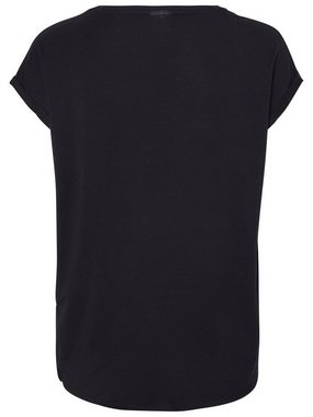 Vero Moda T-Shirt Einfarbiges Rundhals Basic T-Shirt VMAVA (1-tlg) 4078 in Blau-2