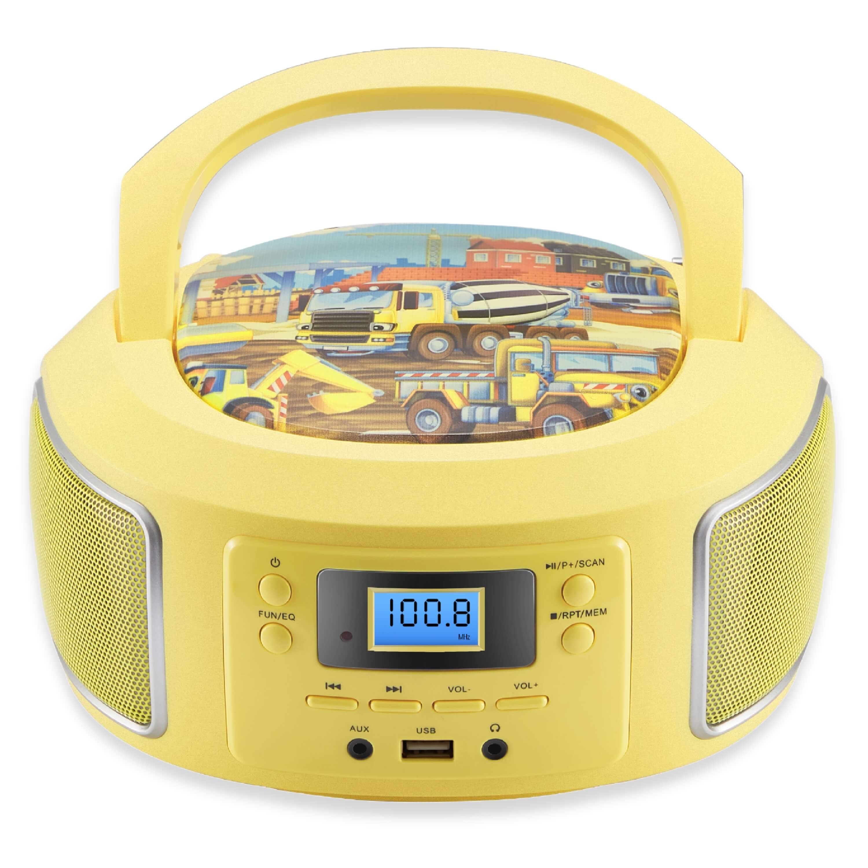 (CD, CD-Player Musikbox, mit MP3 Cyberlux FM CD Player USB) tragbarer Boombox, Kinder CL-950 tragbar, Radio