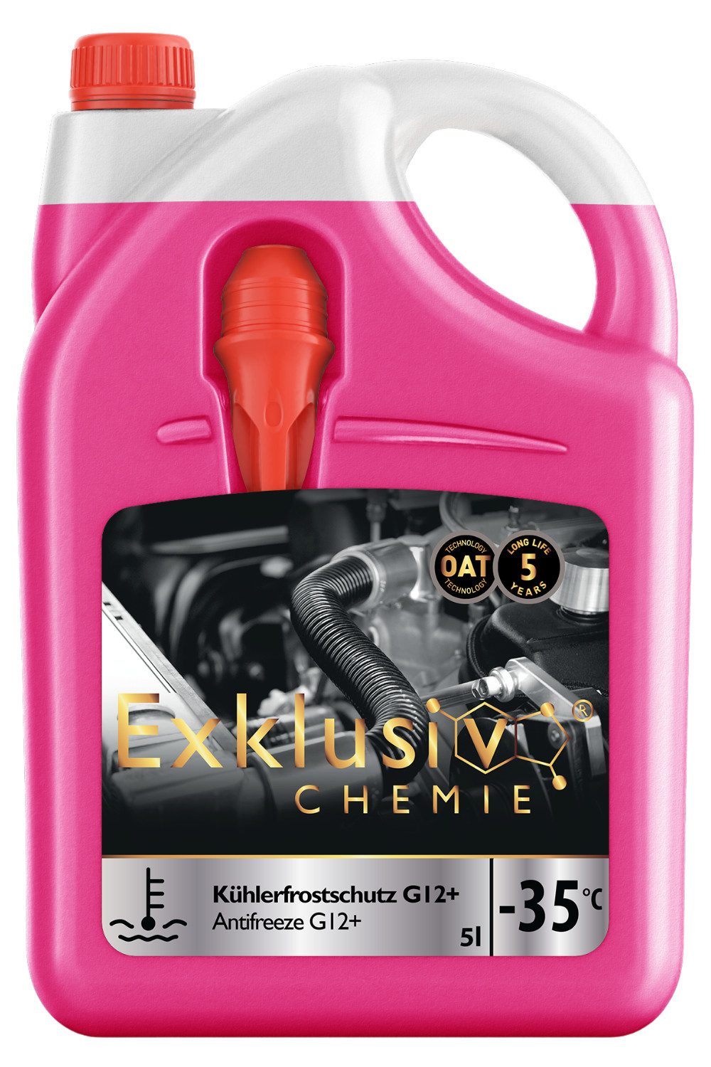 Exklusiv Chemie GmbH Kühlerfrostschutz G12+ Kühlerfrostschutz, bis -35 °C, 5 l, Gebrauchsfertig