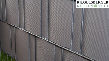 Gartenwelt Riegelsberger Sichtschutzstreifen HART PVC für Doppelstabmatten 2525 x 190 x 1,35 mm Sichtschutz, witterungsbeständig, formstabil, made in germany