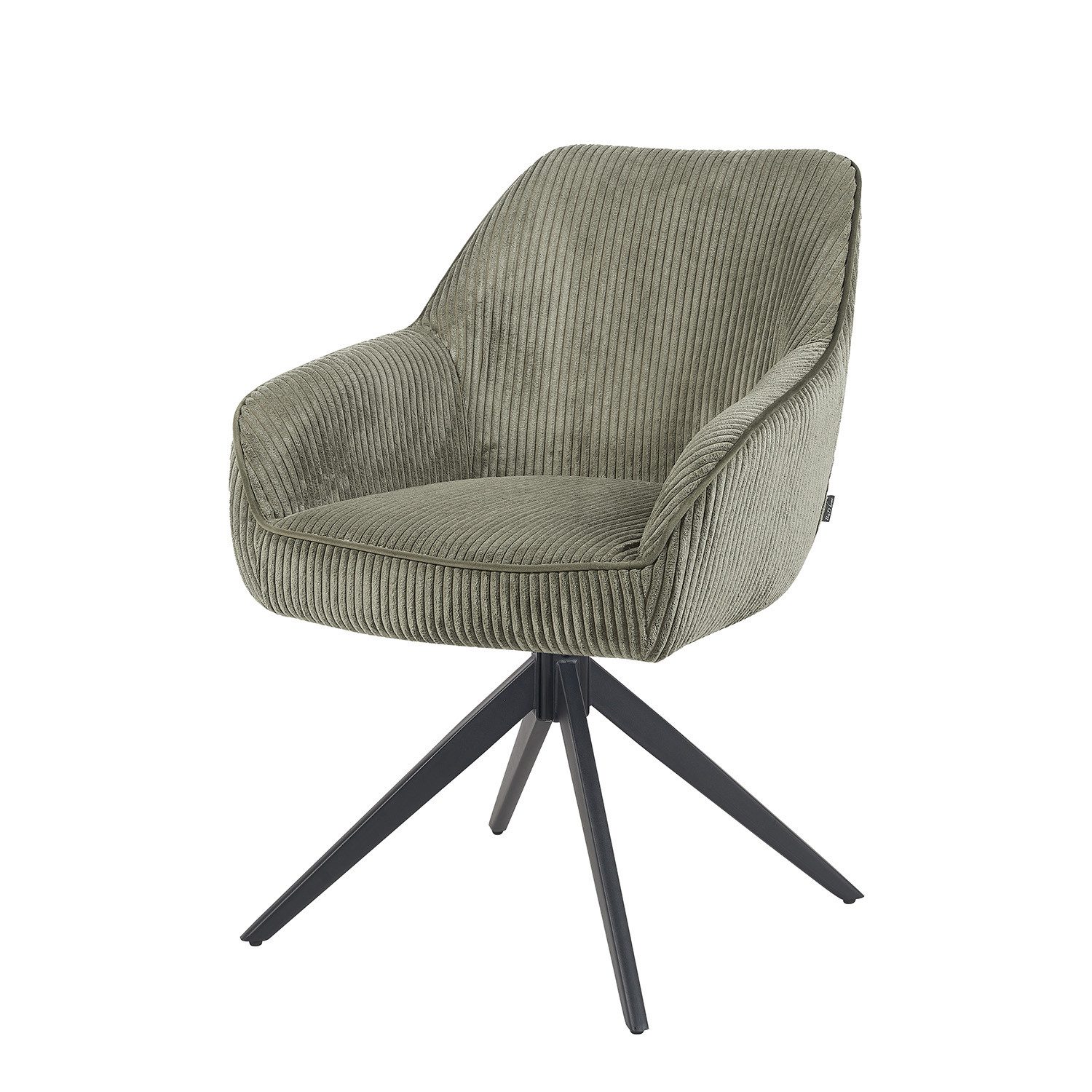 B&D home Polsterstuhl ARVIT (1 St), Federkern, drehbares Metallgestell, mit Armlehnen