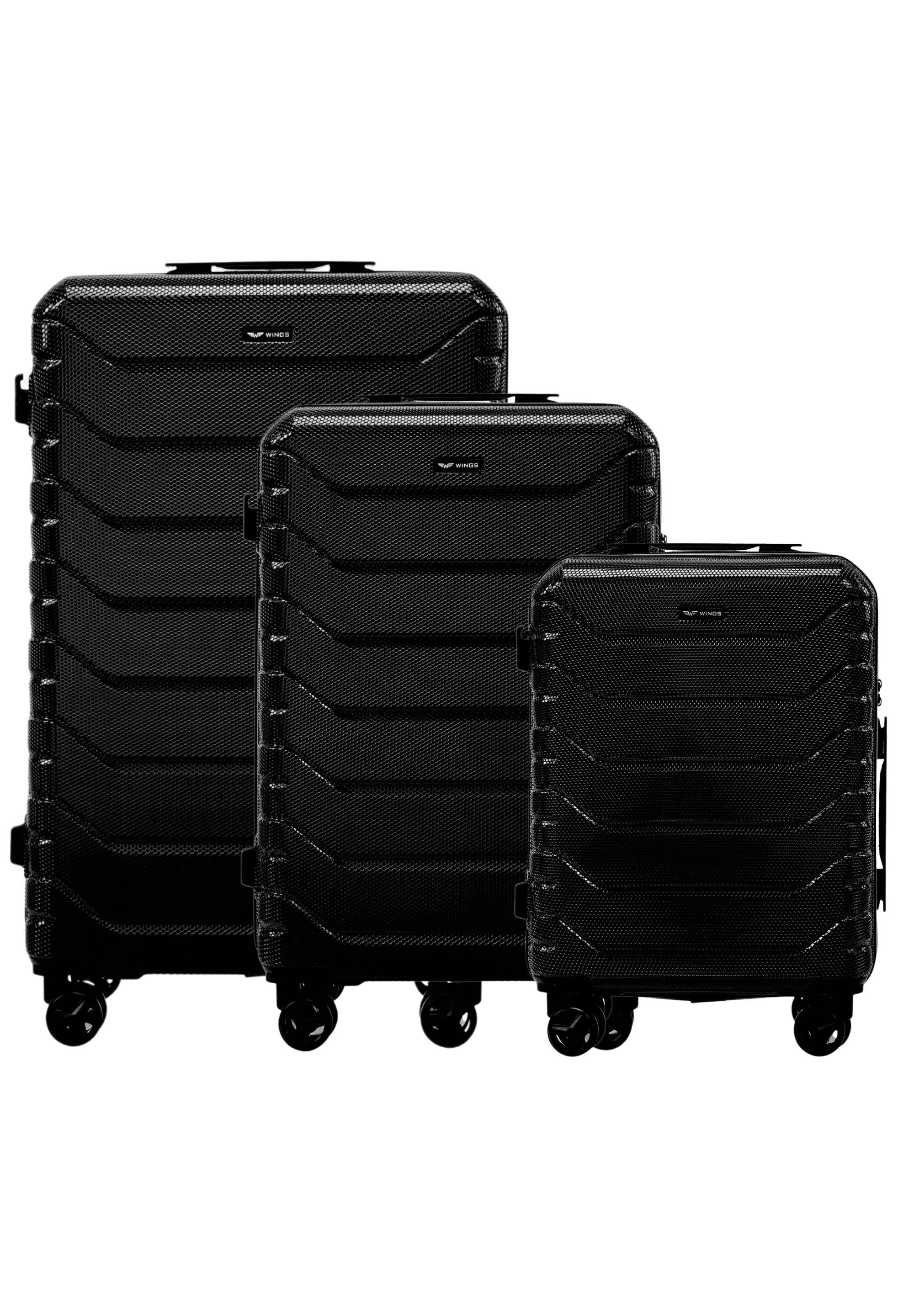 WINGS Trolleyset PEAFOWL, 4 Rollen, Reiseset, Hartschale, Premium, Ordnung, Vielgepäck