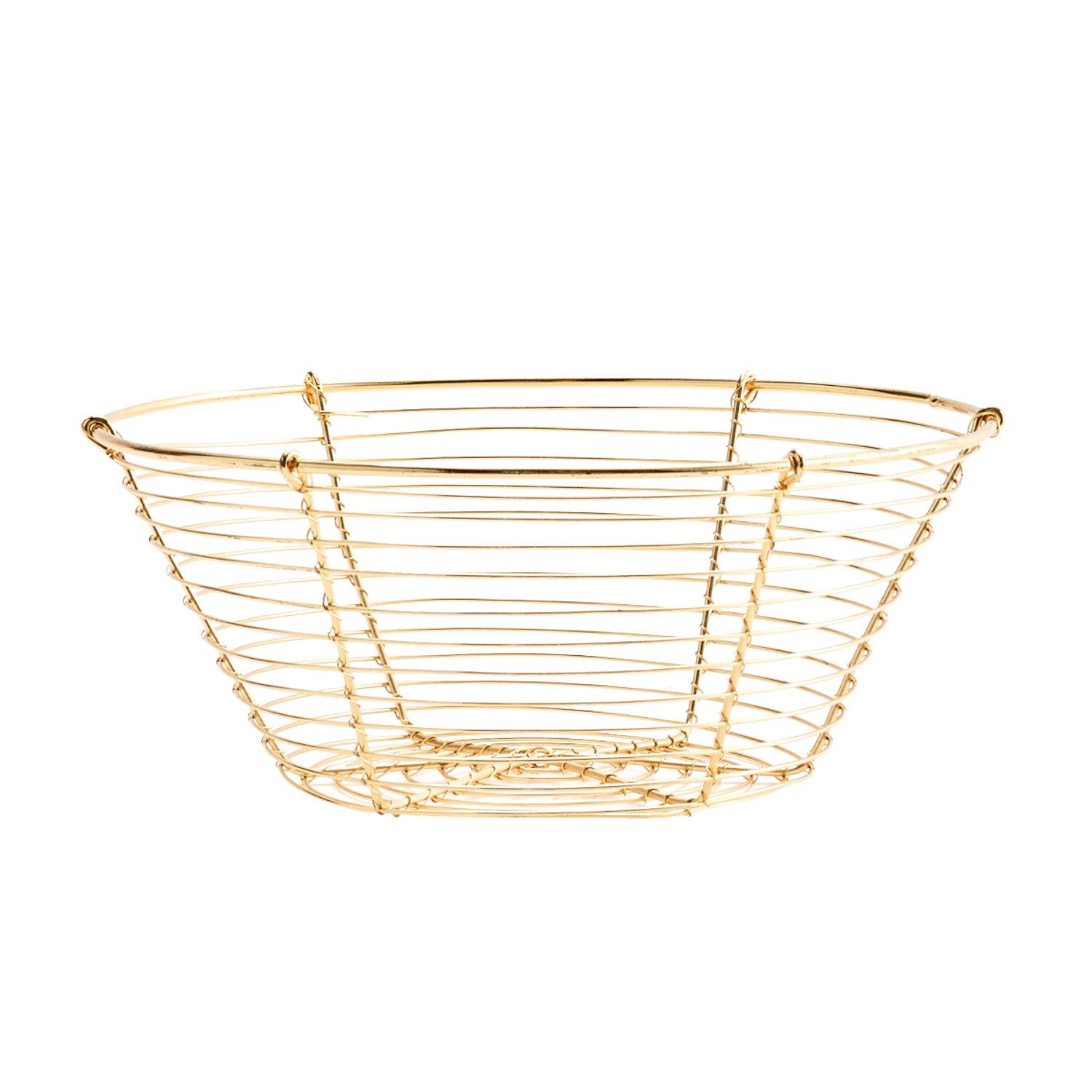 Macosa Home Dekokorb Dekokorb Metall Gold rund 19 cm Obstkorb Metallkorb Korb Küchenkorb (Gemüsekorb Aufbewahrung), Obstschale Schale Dekoschale Aufbewahrungskorb modern