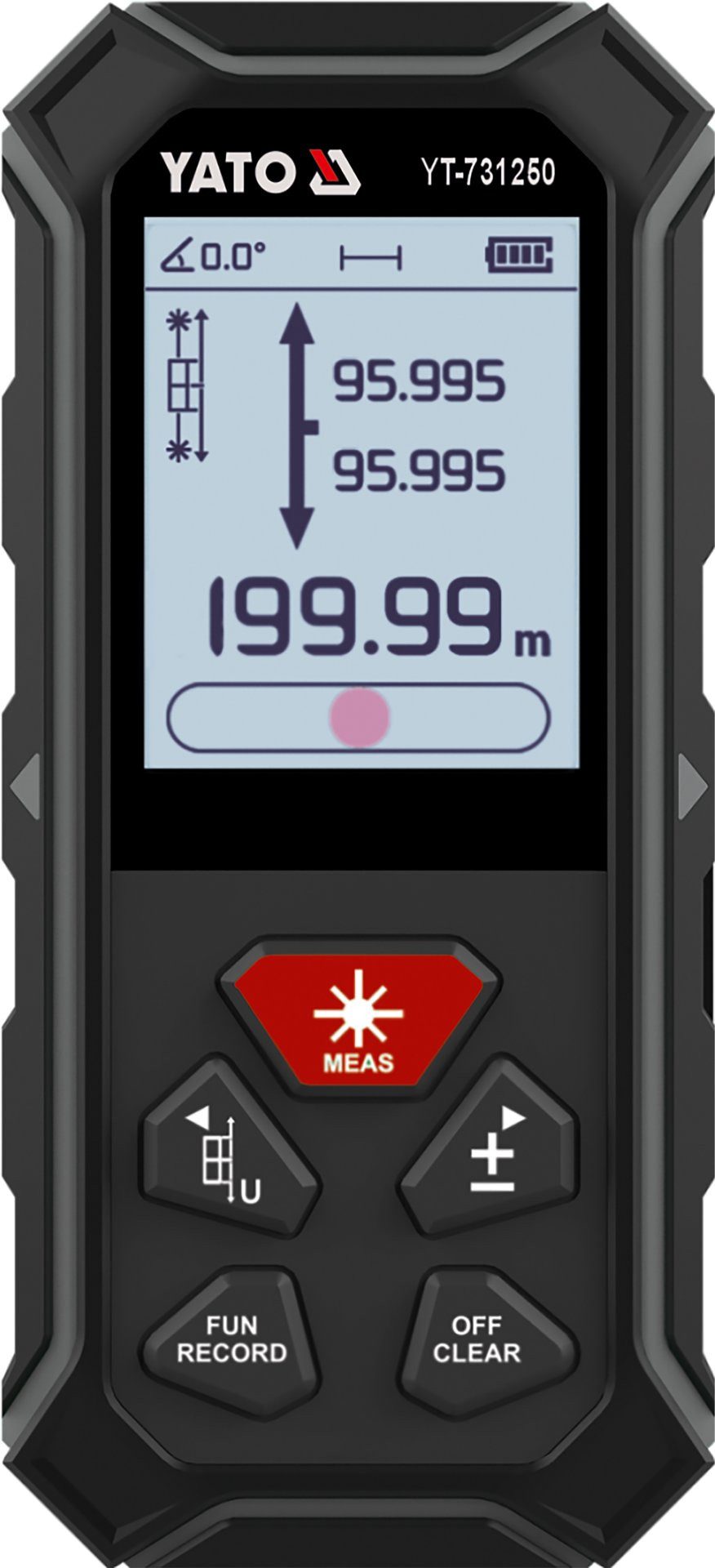 Yato Entfernungsmesser Bidirektionaler, Zweirichtungs-Laserentfernungsmesser 2 × 100 m, (Bidirektionaler, Zweirichtungs-Laserentfernungsmesser 2 × 100 m)