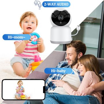 Jioson Babyphone Babyphone mit Kamera Wlan Überwachungskamera Bewegungserkennung