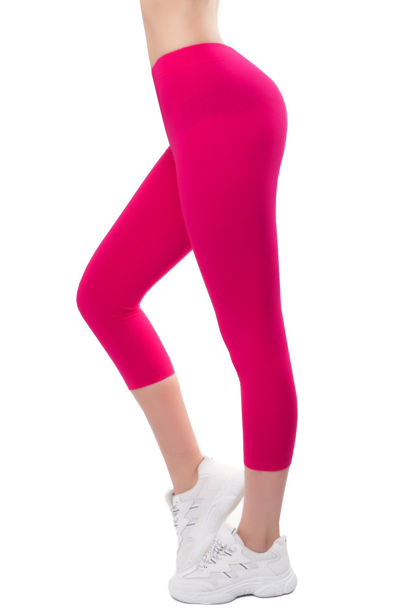 mit Komfortbund Basics Bongual pink Caprileggings