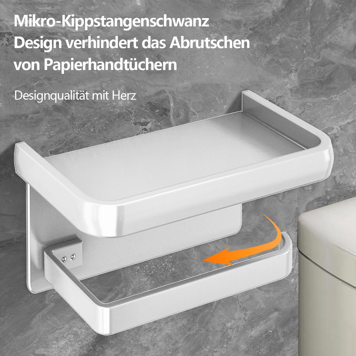 ZEUOPQ Toilettenpapierhalter Klopapierrollenhalter ohne Lochung (1-St., günstig online kaufen