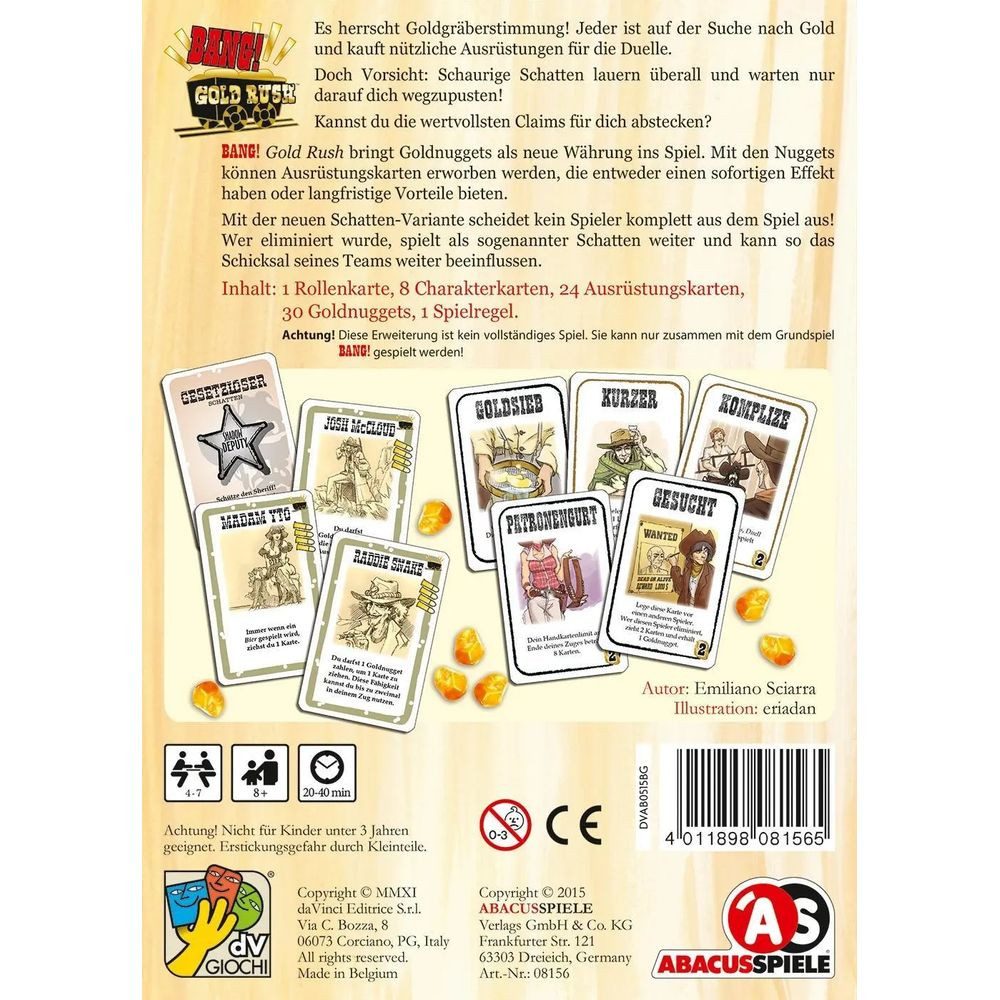 ABACUSSPIELE Spiel BANG! Gold Rush Erweiterung