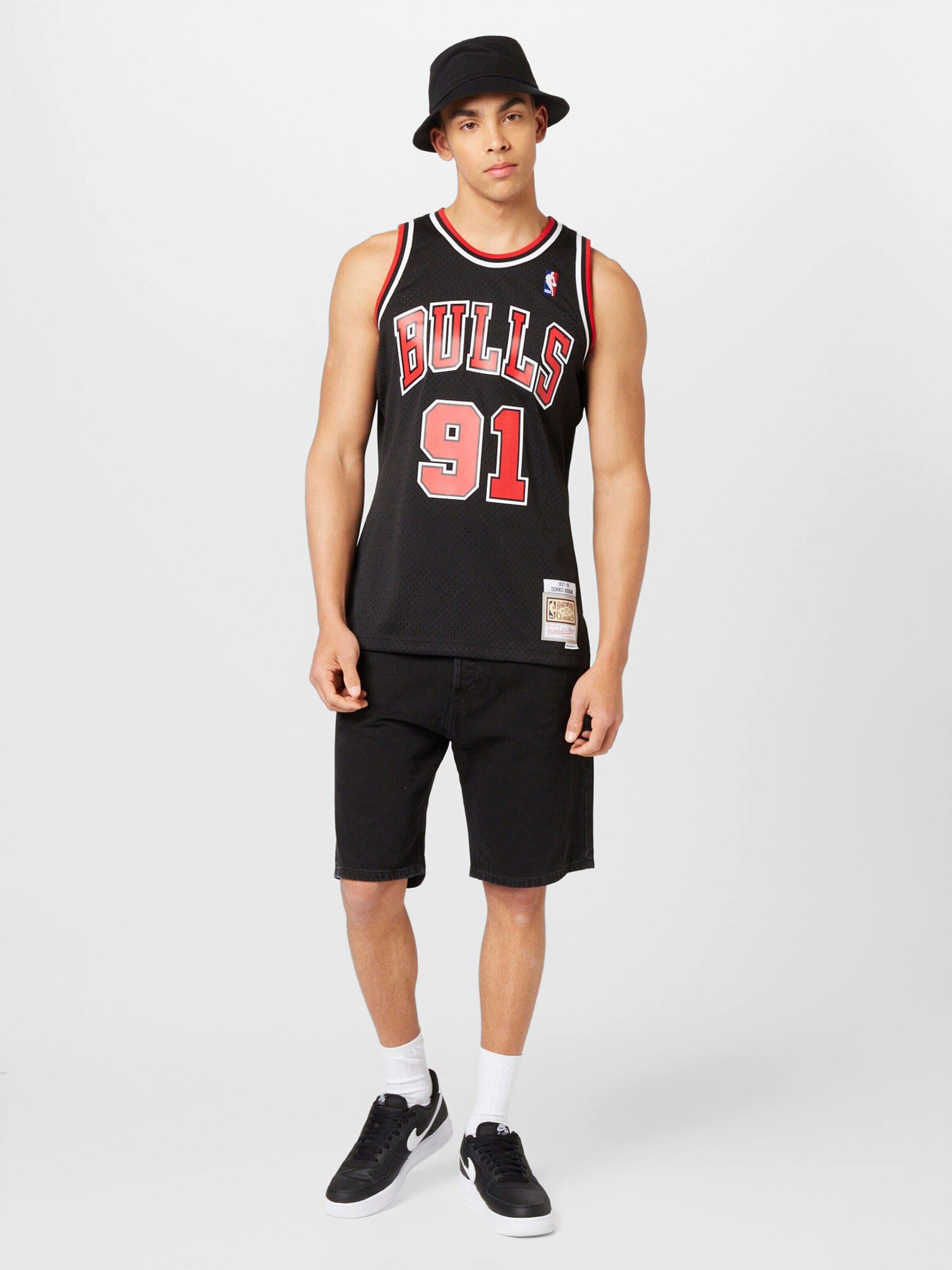 Mitchell & Ness Kurzarmshirt (1-tlg) schwarz Rodman Dennis