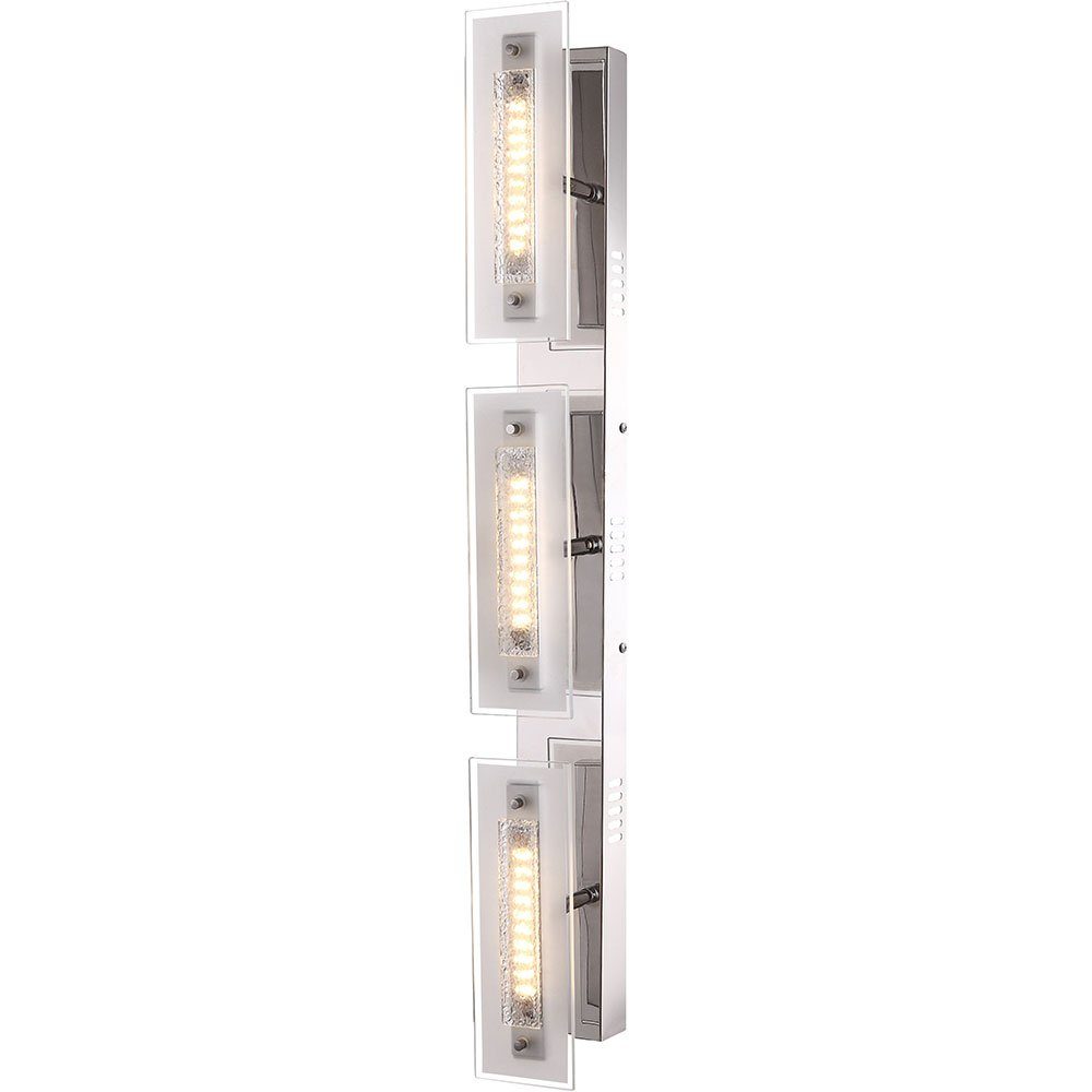 GLOBO LIGHTING LED Wandleuchte, LED-Leuchtmittel fest verbaut, Warmweiß, Wandleuchte Wandlampe Spotleuchte Kristalllampe 3 Flammig LED