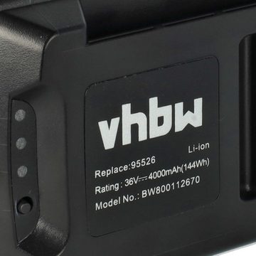 vhbw kompatibel mit Güde Rasenmäher 370/36 Li-Ion (95650), Kettensäge Akku Li-Ion 4000 mAh (36 V)